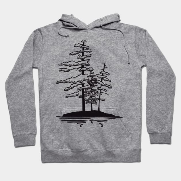 Canadian island time Hoodie by Kirsty Topps